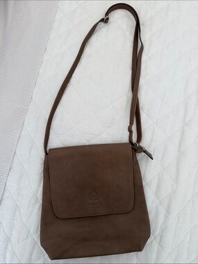 Brown Italian Leather Crossbody Bag